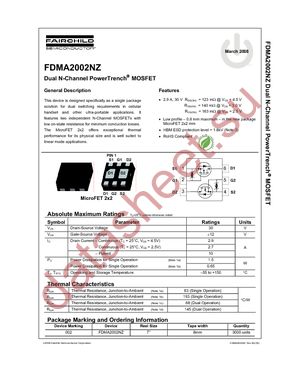 FDMA2002NZ datasheet  